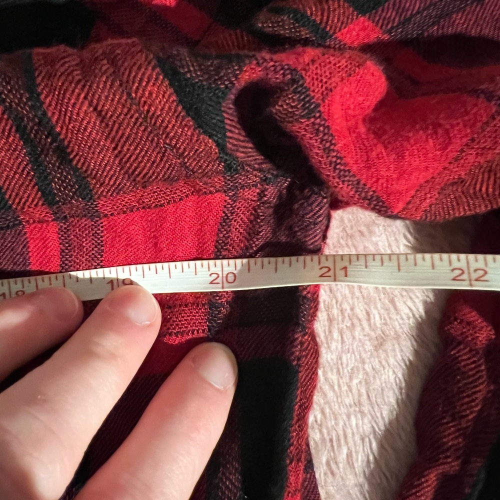Umgee red buffalo plaid tunic top - Picture 9 of 15